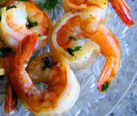 Marinated Shrimp Appetizer Served in a Plate
