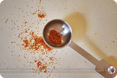 Chili Powder in a Small Spoon